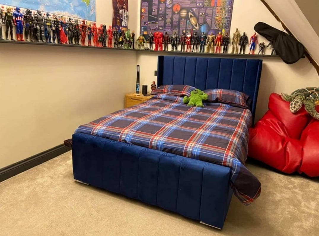 Majestic Panel Wingback Bed variation 1