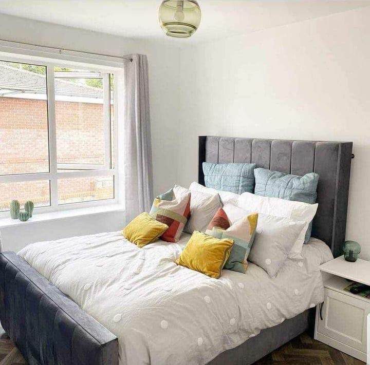 Majestic Panel Wingback Bed variation 8