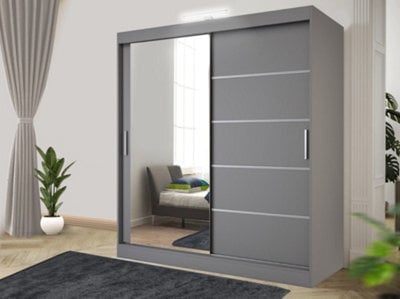 Lyon Glass Door Wardrobe 4