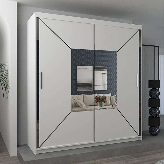Nicole Glass Door Wardrobe 1